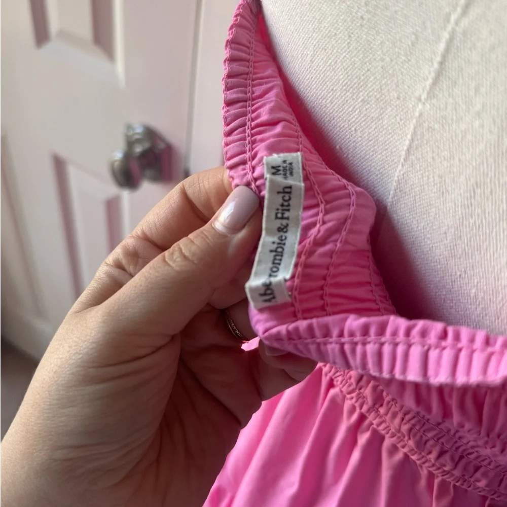 Pink Smocked Maxi Dress with Ruffle Straps